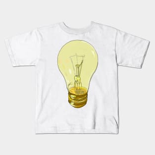 Yellow Lightbulb Kids T-Shirt